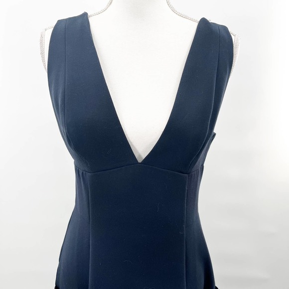 ASOS‎ Navy Bodycon Plunge Front Dress in Size 8 - Picture 2 of 9